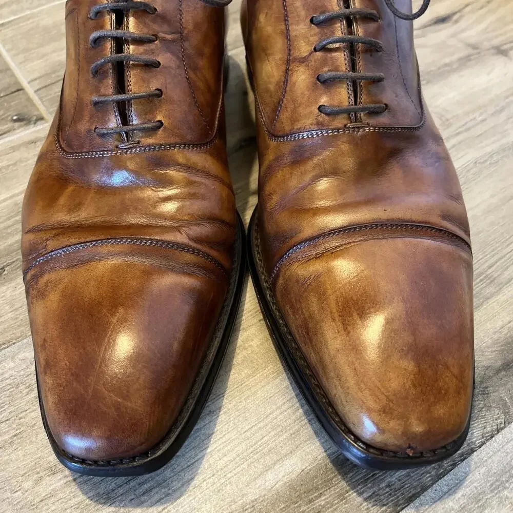 MAGNANNI FLEX MENS DRESS SHOES SIZE US12 MADE IN SPAIN GOOD CONDITION *READ*